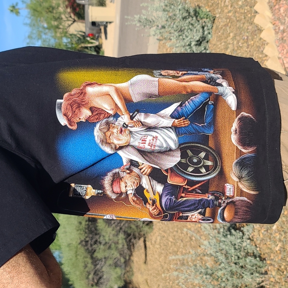 VINTAGE ROLLING STONES Airbrushed Rock Band Graphic Tee Shirt L SUPER RARE - Picture 6 of 16